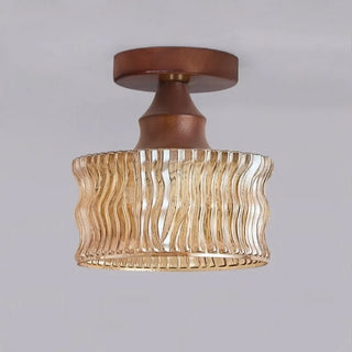 Celako™ Succina Ceiling Light | Amber Glass Bedroom Lighting