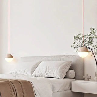 Celako™ Terravi Pendant Light | Yellow Travertine Wabi Sabi