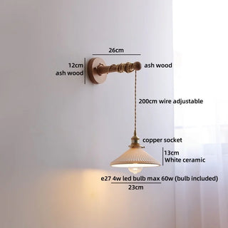 Celako™ Ceruli Wall Light | Ceramic Bedside Lighting