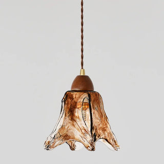 Celako™ Ambrisa Pendant Light | Amber Glass Dining Room Lighting