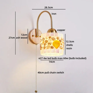 Celako™ Sequoia Wall Light | Ash Wood Bedside Lighting