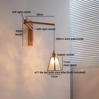 Celako™ Kirei Wall Light | Glass Bedroom Lighting