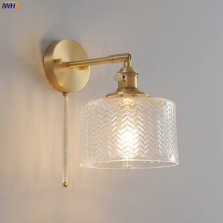 Celako™ Virida Wall Light | Copper Glass Bedroom Lighting