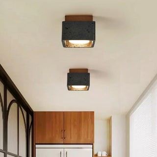 Celako™ Neraterra Ceiling Light | Black Travertine Bedroom Lighting