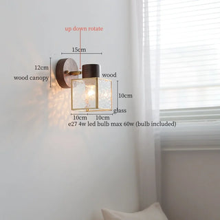 Celako™ Brasuna Wall Light | Copper Glass Japan Wabi Sabi