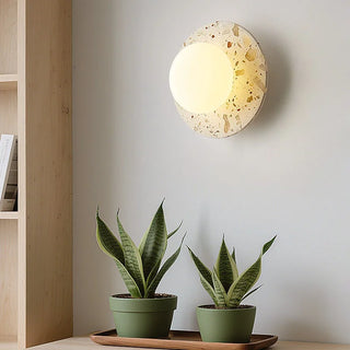 Celako™ Vetraso Wall Light | Terrazzo And Glass Bedroom Lighting