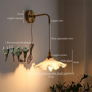 Celako™ Verique Wall Light | Glass Bedroom Lighting