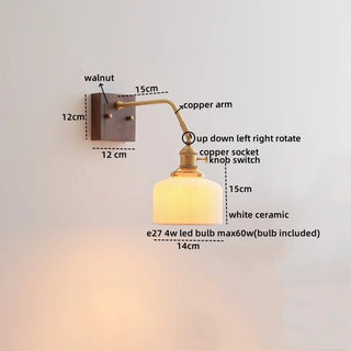 Celako™ Vitura Wall Light | Glass Bedroom Lighting