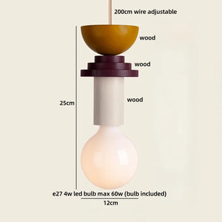 Celako™ Brevio Pendant Light | Wood Dining Room Lighting