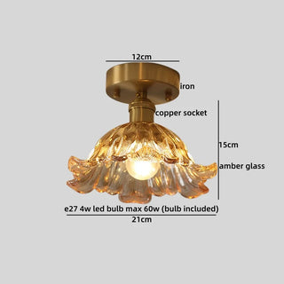Celako™ Vitrino Ceiling Light | Glass Copper Wabi Sabi Style