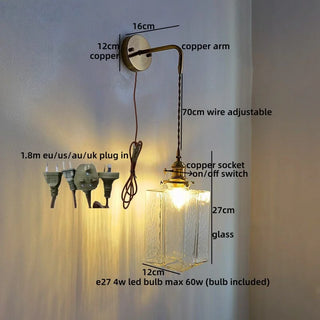 Celako™ Vitreous Wall Light | Copper Glass Vintage Living Room Lighting