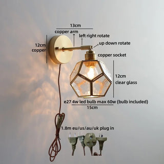 Celako™ Aurene Wall Light | Glass Living Room Lighting