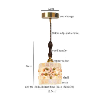 Celako™ Capizine Pendant Light | Resin And Shell Bedroom Lighting