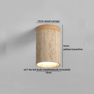 Celako™ Travira Ceiling Light | Travertine Hallway Lighting
