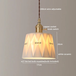 Celako™ Shiroku Pendant Light | Ceramic Dining Room Lighting