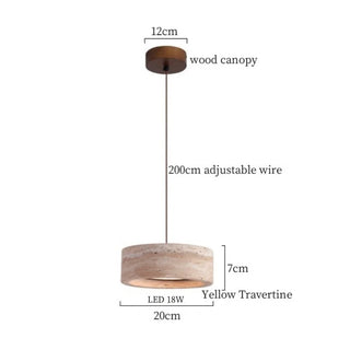 Celako™ Terrana Pendant Light | Yellow Travertine Kitchen Island Lighting