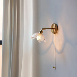 Celako™ Petaloid Wall Light | Glass Copper Bedroom Lighting