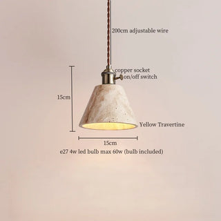 Celako™ Aureten Pendant Light | Yellow Travertine Hallway Lighting
