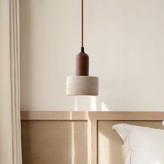 Celako™ Aureltine Pendant Light | Yellow Travertine Japan Wabi Sabi