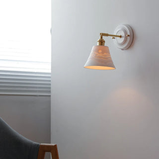 IWHD White Ceramic Modern Wall Lamp Beisde Bedroom Living Room Bathroom Mirror Light Copper Nordic Japanese Style Wandlamp LED
