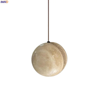 Celako™ Sedara Pendant Light | Yellow Travertine Kitchen Island Lighting