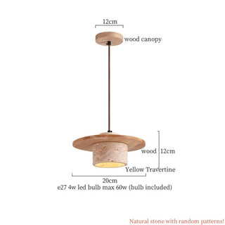 Celako™ Porenzo Pendant Light | Yellow Travertine Japan Style