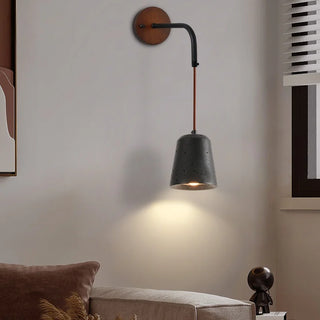 Celako™ Sumishi Wall Light | Black Travertine Bedroom Lighting