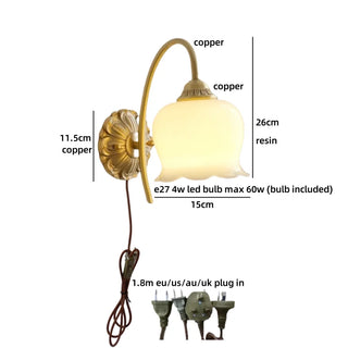 Celako™ Florale Wall Light | Resin Living Room Lighting