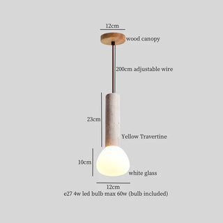 Celako™ Lupietra Pendant Light | Stone Japanese Vintage Bedroom Lighting