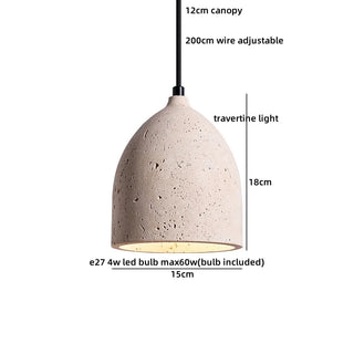 Celako™ Terraza Pendant Light | Travertine Dining Room Lighting