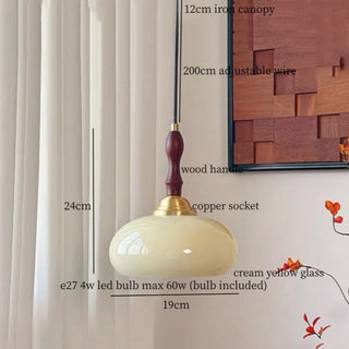 Suspension Celako™ Cupriluna | Luminaire de chambre à coucher en verre et cuivre