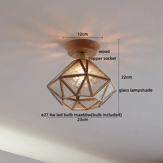 Celako™ Mokuto Ceiling Light | Glass Copper Nordic/Japanese/Modern