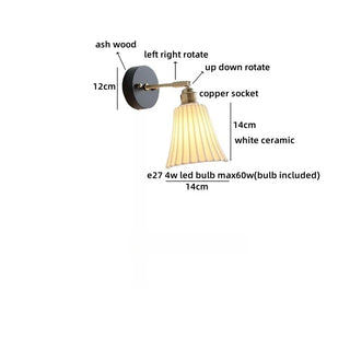Celako™ Emberi Wall Light | Ceramic Bedside Lighting