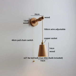 Celako™ Wabiko Wall Light | Wood Bedroom Lighting