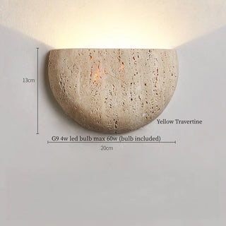 Celako™ Travonique Wall Light | Yellow Travertine Bedroom Lighting