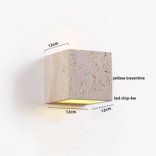 Celako™ Travivo Wall Light | Yellow Travertine Living Room Lighting