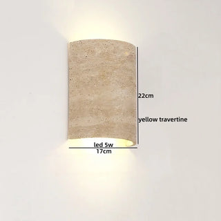 Celako™ Arenite Wall Light | Yellow Travertine Japan Style