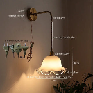 Celako™ Verique Wall Light | Glass Bedroom Lighting