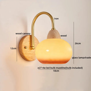 Celako™ Veluna Wall Light | Glass Bedroom Lighting