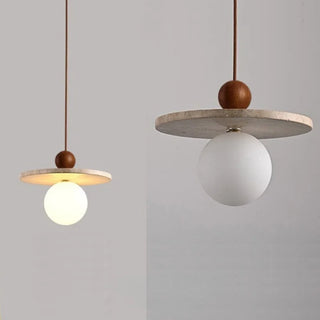 Celako™ Tivorine Pendant Light | Yellow Travertine Kitchen Island Lighting