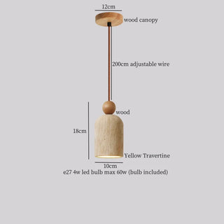 Celako™ Vitreno Pendant Light | Yellow Travertine Kitchen Island Lighting