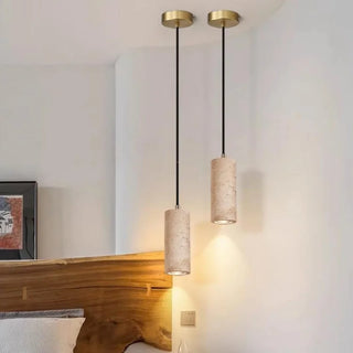 Celako™ Aurete Pendant Light | Travertine Dining Room Lighting