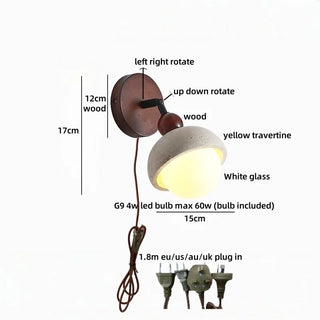 Celako™ Tavara Wall Light | Travertine Living Room Lighting