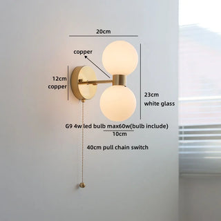 Celako™ Auriga Wall Light | Glass Bedside Lighting