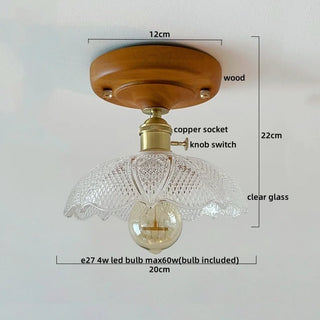 Celako™ Vitroak Ceiling Light | Amber Glass Dining Room Lighting