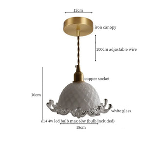 Celako™ Cuprique Pendant Light | Glass Bedroom Lighting