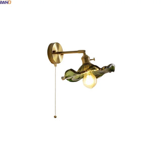 Celako™ Verdigris Wall Light | Glass Bedroom Lighting
