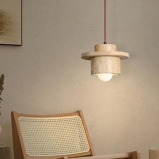 Celako™ Ocreon Pendant Light | Wood Yellow Travertine Kitchen Island Lighting
