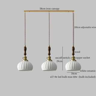 Celako™ Kamori Pendant Light | Ceramic Japan Style Bedroom Lighting