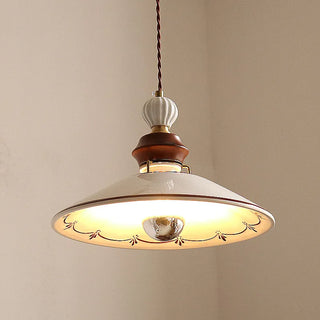 Celako™ Ceralba Pendant Light | Hand-Painted Ceramic Bedroom Lighting
